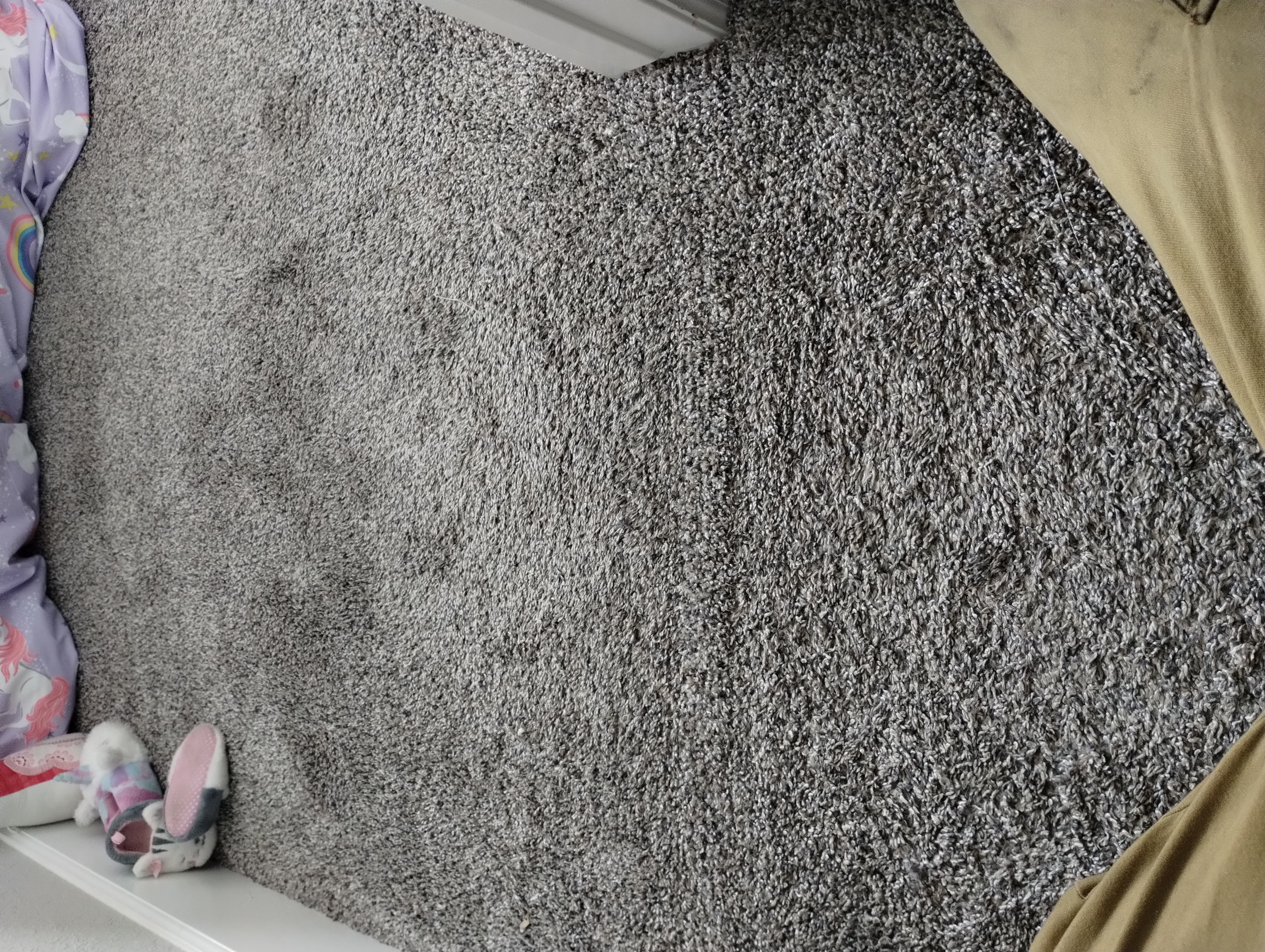 Carpet seam repair — after